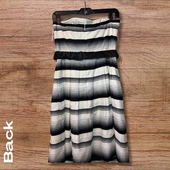 White House Black Market Strapless Striped Party Dress - Size 2 - Picture 2 of 3